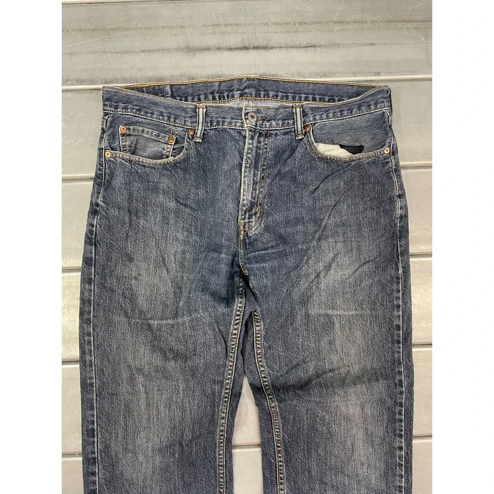 Levis 559 Jeans Mens 36x32 Blue Dark Wash Denim 100% Cotton Relaxed‎ Straight